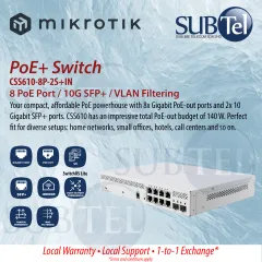 MikroTik CRS312-4C+8XG-RM 8-Port RJ45 4-SFP+ 10GbE Switch