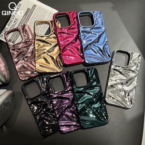 Luxury 3D Plating Water Ripple Pattern Case For iPhone 17 Air 16 15 14 13 12 Pro Max Plus 11 Soft Shockproof Protective Cover