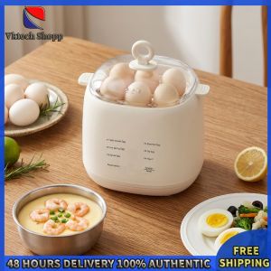 Vktech Mini Egg Cooker with 4-Egg Capacity Timer and Multi-Function Settings for Easy Breakfast Prep