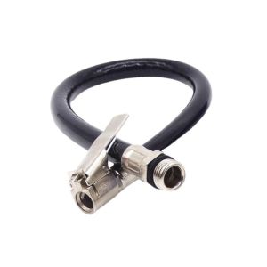 ER52858 Portable 1pc Copper Lock On Clip Auto Tire Fast Inflator Car Accessories Tire Pressure Meter Inflator Tyre Hose Air Compressor Pipe Tire Inflator Hose Inflatable Pump Extension Tube
