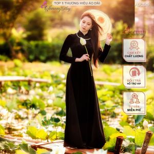 Áo dài nhung đỏ sang trọng Chaang may sẵn ADC519 áo dài truyền thống cao cấp vải nhung mềm độ co giãn tốt dự tiệc đám hỏi
