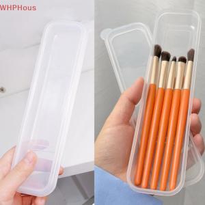 WHPHous Makeup Brush Organizer Transparent With Cover Eyebrow Pencil Boxes Portable Women Cosmetic Storage Organizer Makeup Tools