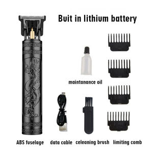 T9 Electric Hair Clipper for Men Hair Cutting USB Rechargeable Beard Shaver Razor T-shaped Head Haircut Trimmer Kit Professional Cutting Machine