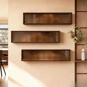 xpkQ Solid Wood Storage Racks Wall Space Saving Display Stand Figure Toy Organizer Indoor Hanging Shelf Home Storage Furniture Decor R3K9L