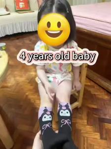 5 Pairs of Girls Knee-High Socks Cute Cartoon Cotton Breathable Socks (2-7 Years Old) -ky