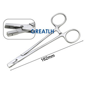 GREATLH 162mm Long Wire Ligature Forceps Stainless Steel Wire Cutter Wire Clippers Veterinary Orthopedic Surgical Instrument