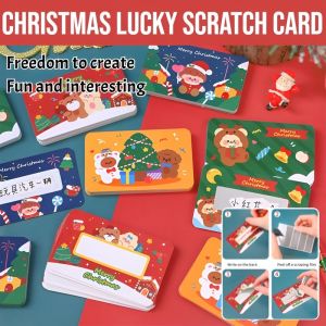 Christmas Lucky Scratch Card Cartoon Christmas Scratch Card DIY Christmas Gift For Kids Student Reward Lucky Draw Card