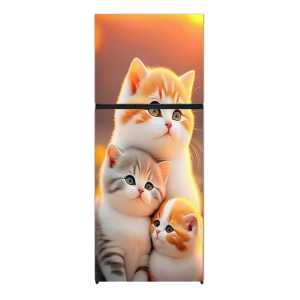 Stiker Kulkas 1 Pintu /Kulkas 2 pintu/Kompor/ Mesin Cuci / Ricecoker Motip Kucing  ( COD ) Queen All