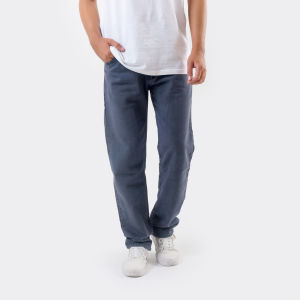 CLOVERFIELD - Celana Jeans Pria Standart Reguler Fit Jumbo Big Size Abu Stone