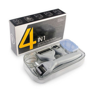 Dres kim lăn Bộ dụng cụ 4 trong 1 Dermaroller trẻ hóa da Meso Máy lăn vi kim trị liệu