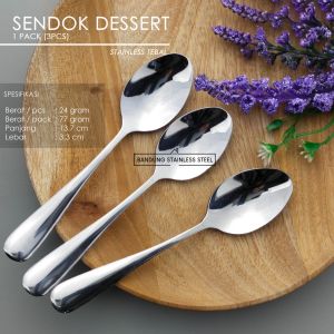 3 pcs sendok garpu kecil anak buah dessert kopi teh kue stainless tebal hotel