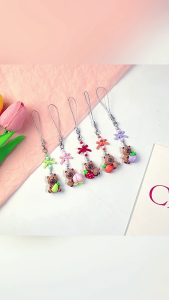 Charming capybaras nhựa móc khóa túi đầy màu sắc đính cườm thiết kế Keychain Phụ kiện cho cá nhân Báo cáo thời trang