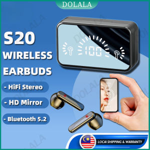 S20 True Wireless Stereo Earbuds Bluetooth Wireless with Rechargeable Carrying Case with Touch Actions