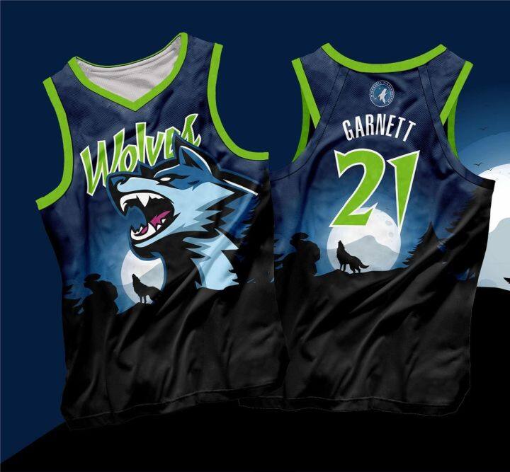 NEW JERSEY WOLVES 03 KEVIN GARNETT BASKETBALL JERSEY FREE