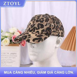 【ZTOYL】 New Leopard in cổ điển rửa bông Mũ bóng chày phụ nữ hip hop đuôi ngựa thể thao ngoài trời phụ kiện
