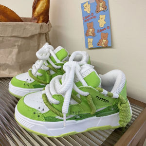 【High Quality】Thick-soled heightening black bread shoes womens 2025 new summer autumn casual versatile dad shoes couple high-value sneakers