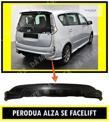 【Ready Stock】PERODUA ALZA SE 2 ALZA FACELIFT ALZA 14-18 REAR SKIRT (MATERIAL PUR) GETAH 2014 2015 2016 2017 2018