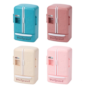 Detachable Miniature Refrigerator For Doll Accessories Lightweight ABS Materials Promotes Creative Storage Activity