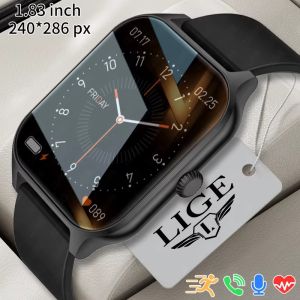 2025 Smart Watch Men Women 1.83 " HD Screen Full Touch Bluetooth Call Waterproof Sports Health Fitness SmartWatch DIY Faces Connect  Android IOS