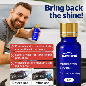 Car Glossy Crystal Plating Liquid Nano Coating Agent Car Interior Coating Dashboard Cleaner Plastic Refurbishment Cleaner