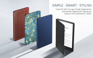 MoKo Case for 6.8" Kindle Paperwhite (11th Generation-2021) and Kindle Paperwhite Signature Edition Light Shell Cover with Auto Wake/Sleep for Kindle Paperwhite 2021 E-Reader