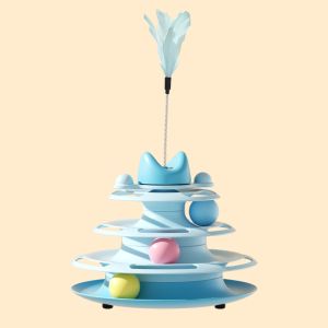 ของเล่นแมว รางบอลแมว รางบอล4ชั้น ของเล่นน้องแมว รางบอลแมว4ชั้น