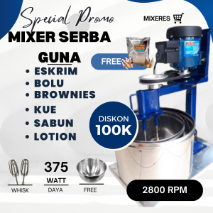 mixer roti rakitan mixer kue 15 liter FREE 2 BOWL MIKSER KUE MIKSER ES KRIM