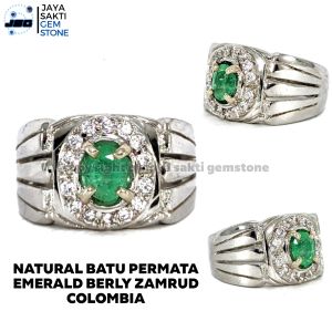 Natural Batu Permata Emerald Berly Zamrud Colombia Ce Minor EBZC15