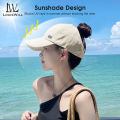 LouisWill hat woman korea style Large Brim Visor Women High Ponytail Baseball Empty Top Sunscreen Cap Outdoor Urban Sports Sun Protection Hat Hip Hop Hats sun hats for women. 