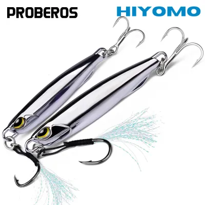 PROBEROS 1PCS Fast Cast Jig Lure 10g 15g 20g 30g 40g Light Metal Jigging Fishing Lures Long Casting Trolling Hard Bait Bass Sneakhead Fishing Tackle LF120