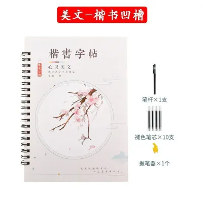 🔥小楷凹槽练字帖 楷书钢笔硬笔临摹练字本 15天神器书法速成 書法練字帖 練字帖成人 褪色笔 反复书写 Learn Chinese For Beginner Chinese Calligraphy Practice Book