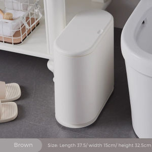 Toilet trash can press narrow seam with lid recycling can used for bathroom kitchen bedroom living room