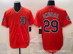 2026 new MLB embroidered baseball jersey Tiger red popular style in stock sizes 35 29 and 7