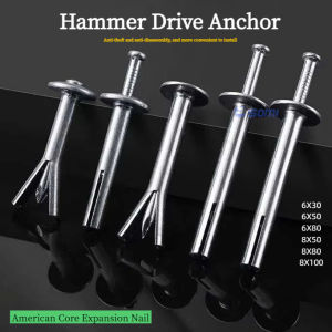(10PCS-5PCS) Hammer Drive Anchor For Daywall Track Zinc Alloy Concrete Anchor M6 M8