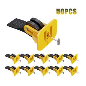 50pcs Tile Leveler Adjuster Kit Positioning Artifacts Leveler Locator Spacers Cons for Wall&Floor