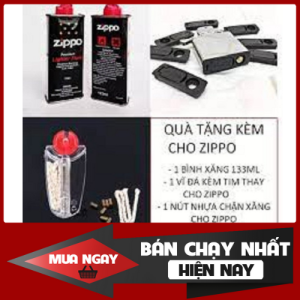 mua 2 thành 6 - mua 2 bình xăng 133ml zippo tặng 2 combo tim đá
