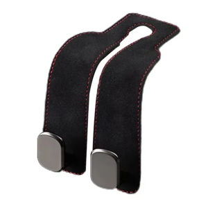 Kebidumei 2 Hooks Car Tools Metal Hook Hanger Car Seat Back Double Hook Seat Back Hook Suede Hook For Car Vehicle Accessories Interior