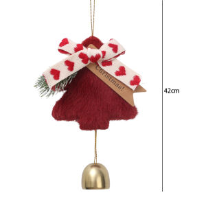 【On Sale】3Pcs Christmas Tree Hanging Pendants Happy New Year Bell Pendant Merry Christmas Decorations for Home Xmas Ornaments