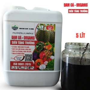 5Lit ĐẠM CÁ ORGANIC Siêu Tăng Trưởng Lá Xanh Nuôi Trái To Kích Ra Rễ Cải Tạo Đất Phục Hồi Cây Suy Yếu