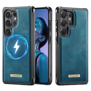 5 Color For Samsung Galaxy S23 S24 S25 S26 Ultra Plus Edge FE Phone Case Wireless Charging Leather Back Cover Bag Shell