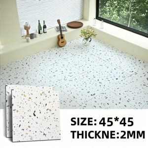 45*45CM PVC Vinyl Floor Sticker Self Adhesive Resist Scratching Wear Resistant Home Office Decor