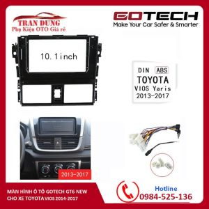 [Hỗ Trợ Lắp Đặt] Màn hình ô tô android GT6 NEW.cho xe Toyota vios 2014-2017màn hình cho xe vios. lắp sim 4G thu phát wifi Màn hình DVD android oledpro giá rẻ Nghe nhạc xem phim hình ảnh trung thực sắc néttích hợp bản đồ chỉ đường
