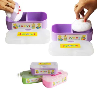 Tempat Bedak Bayi JOEYI Double Reliable + 2 Spon Anti Pecah / Promo Termudah Joeyi Double Reliable - Mf