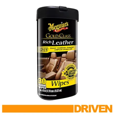 Meguiars Gold Class Rich Leather 3-in-1 Wipes 30s