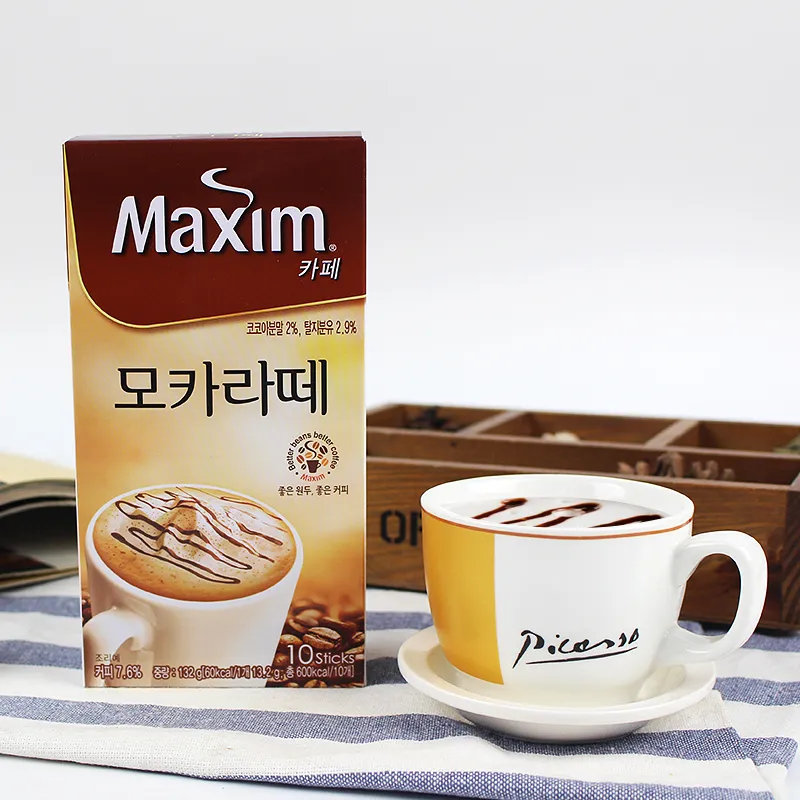 thumbnail image 2 of Maxim Cafe Macchiato Latte Sticks – Vanilla & Hazelnut Instant Coffee (10 Sticks) 2 of 5