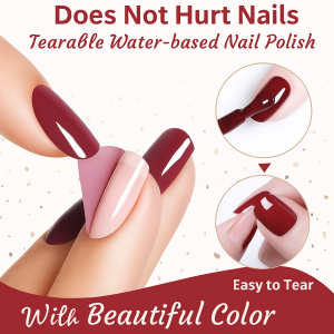 No-bake Peel-off Nail Polish Natural Color Odorless Quick-drying Water-Based Nail Polish
