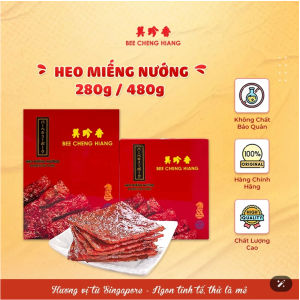 BEE CHENG HIANG | Heo Miếng Nướng Bee Cheng Hiang Dạng Hộp Giấy 280g và 480g - Sliced Pork Box - Singapore Bakkwa