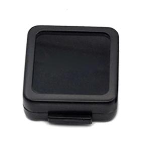 Kim loại hình vuông trần kim cương dụng cụ trưng bày lưu trữ Quà Tặng đá quý Hộp bạc Đen miếng xốp mềm đệm lỏng