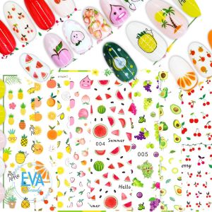 Sticker Dán Móng Tay 3D Dạng Decal Dán Chống Nước Hoạ Tiết Trái Cây fresh fruit Nhiệt Đới Nhiều Mẫu EB001 - EB012