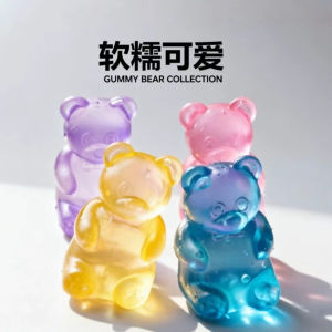 Needoh Bear Squishy Toy Decompression Ball Toy Transparent Bear